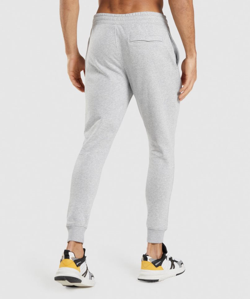 Men's Gymshark Crest Jogger Light Grey | NZ 1ABEGV